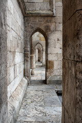 Fototapeta premium Walk through the facade of the gothic Cathedral in Regensburg