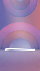 Minimal scene in very peri color palette. Color of the year 2022.