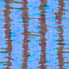 Blue mottled swirl wave rustic linen texture background. Summer beach style stripe home decor fabric. Dyed wash wavy coastal living textile effect. High quality jpg seamless pattern swatch.