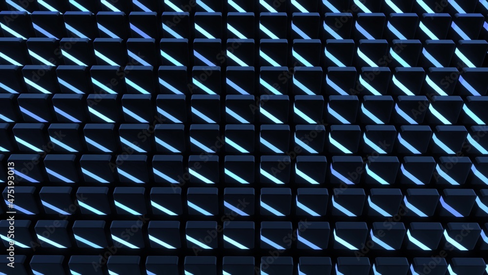 Poster 3d render. beautiful motion design background with simple geometric shapes and neon light. geometric