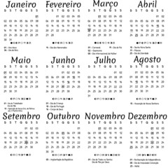 Calendário 2022 Portugal