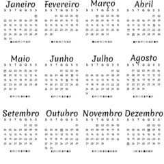 Calendário 2022 Portugal