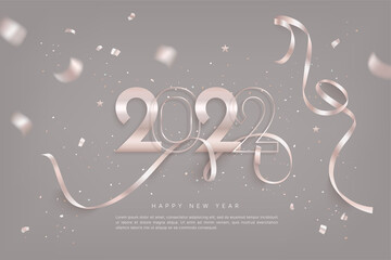 Happy new year 2022 elegant background
