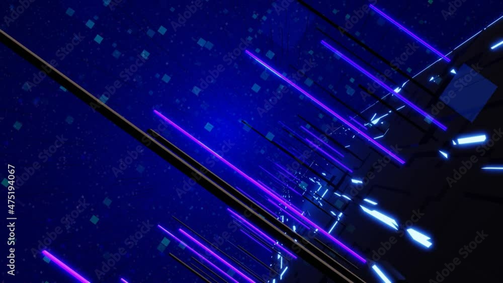 Poster sci fi technology futuristic concept. blue dark sci fi background fly in tech digital space in cosmo