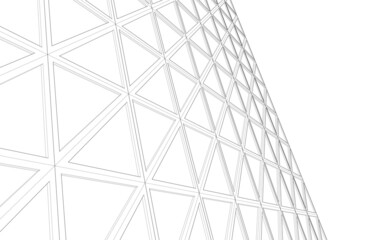 abstract architecture 3d drawing
