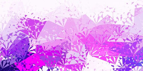 Light Purple, Pink vector background with triangles.