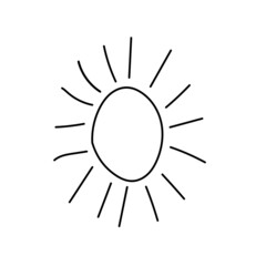 Set with different weather icons. Icons of cloud and lightning on a white background. Cloudy vector logo. Linear logo. Vector illustration