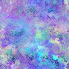 Seamless iridescent rainbow light pattern for print. High quality illustration. Swirly mix of pastel colors resembling holographic foil. Fantasy spectrum mermaid fantastical pattern for print.