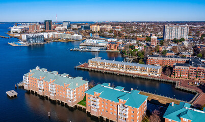 aerial view of norfolk virginia