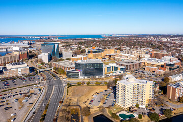 aerial view of norfolk virginia