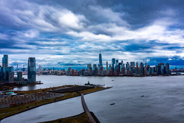 aerial view of manhattan
