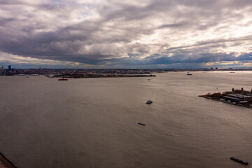 aerial view of manhattan