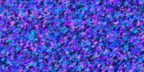 Dark pink, blue vector background with polygonal forms.