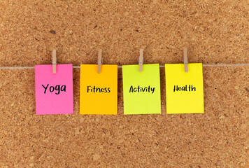 Basic concepts of a healthy lifestyle. It's time to start exercising and take action.
