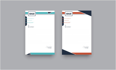 Abstract Letterhead Design Modern Business Letterhead Design Template, Moder Creative & Clean business style letterhead bundle of your corporate project design. Se to print with vector & illustration.