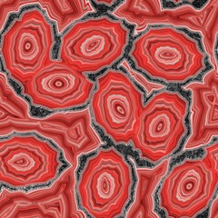 Seamless banded agate geode marble rock with gray stone edge surface pattern design for print. High quality illustration. Infinite continuous repeat of agate mineral stone abstract wallpaper design.