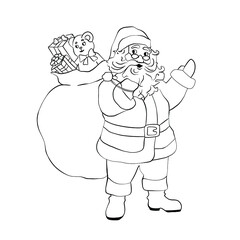 santa claus with a gift