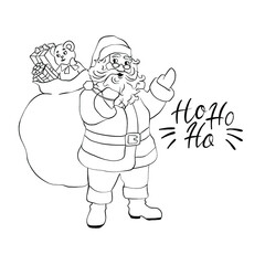 santa claus with a gift
