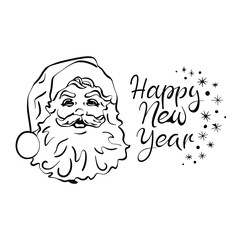 illustration of santa claus happy new year