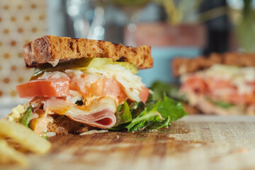 Ham Sandwich on Toast