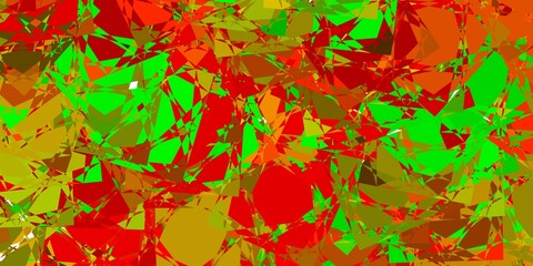 Light Green, Red vector texture with random triangles.