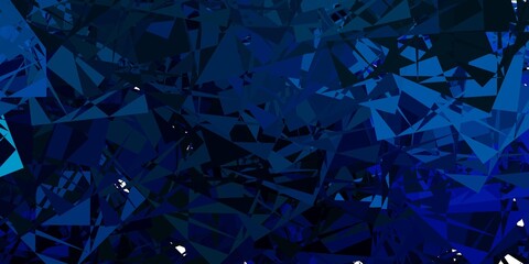 Dark BLUE vector pattern with abstract shapes.