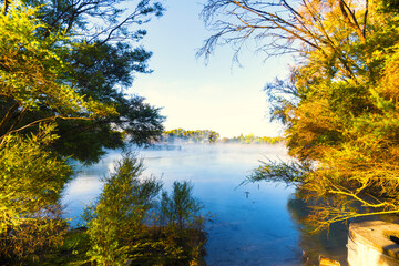 Panoramic View of Goat Island Beach, Leigh Auckland New Zealand; Marine Reserve