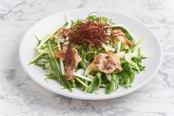 豚肉と水菜のサラダ