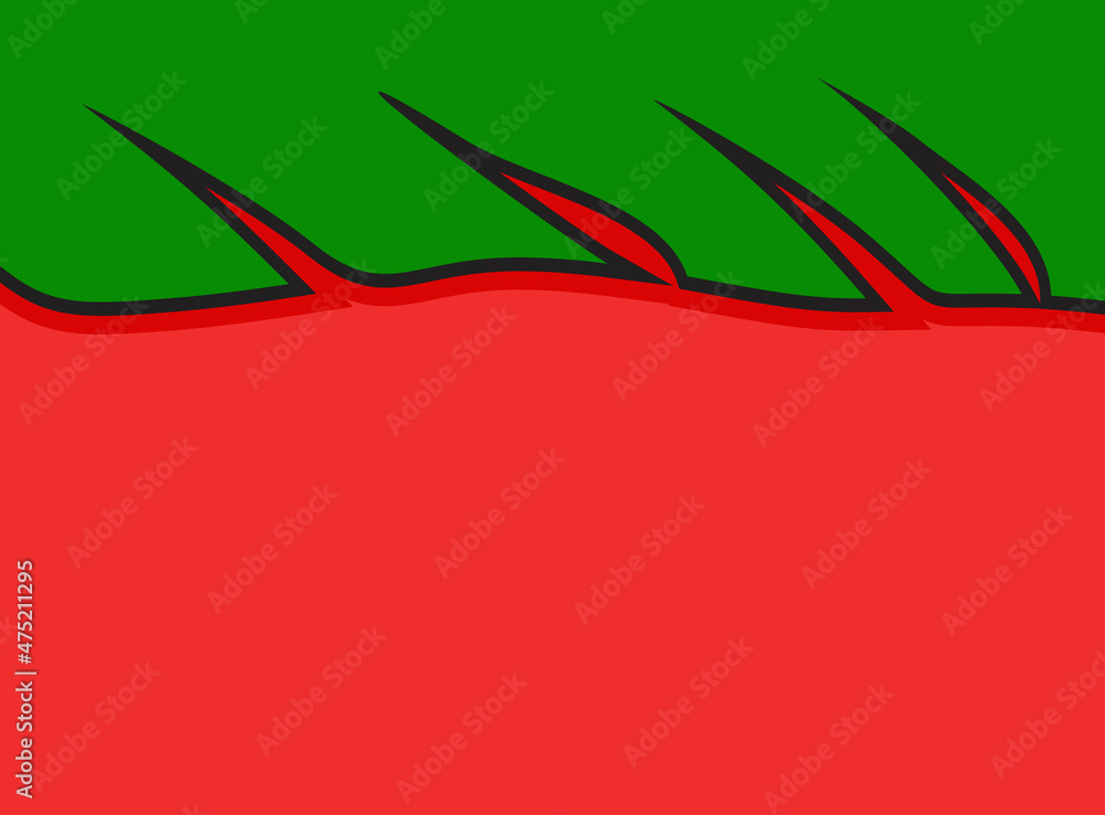 Poster abstract background with green sliced pattern and some copy space area