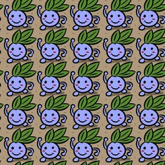 seamless pattern of cute monster cartoon