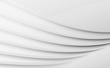 White curving geometry, 3d rendering.