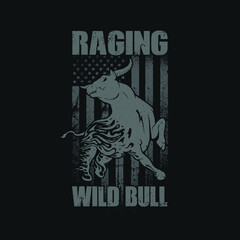 Raging Wild Bull America