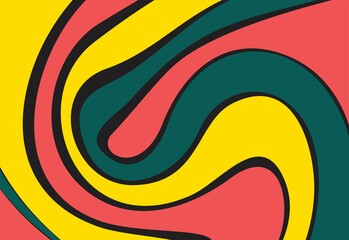 Simple background with abstract colorful waving line pattern