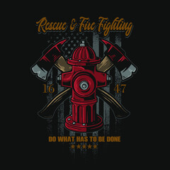 american fire fighting symbol illustration vector graphic