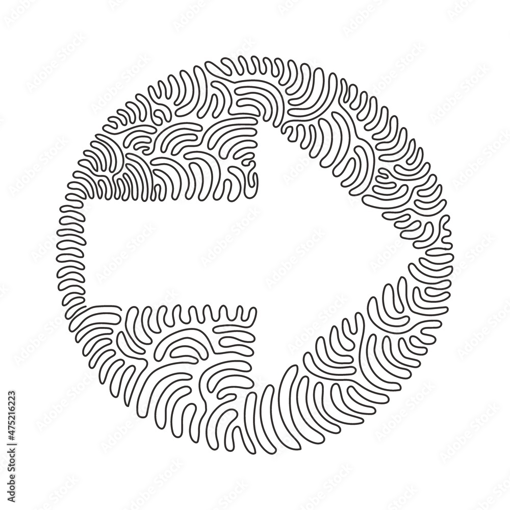 Poster single one line drawing flat arrow icon. arrow logo icon for your web site design, app, ui. arrow si
