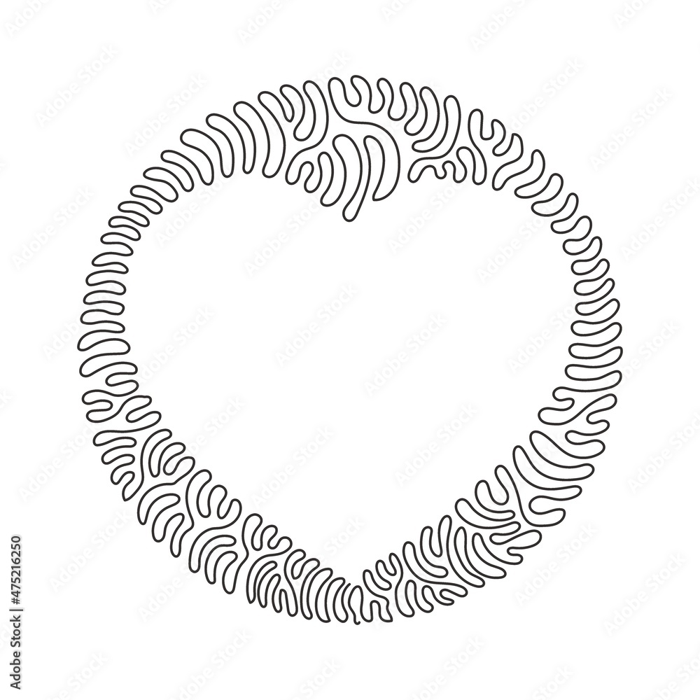 Poster single continuous line drawing poker playing cards suit heart design shape single icon. hearts suit 