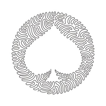 recommend clip art: Single one line drawing poker playing cards suit spades design shape single icon. Spades suit deck of playing card used for ace in casino. Swirl curl circle background style. Continuous line vector