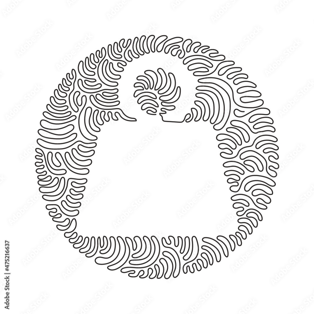 Poster single continuous line drawing weight icon. bodybuilding tools vector pictogram symbol clip art. doo