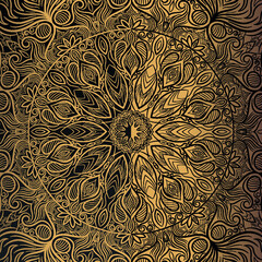 Luxury ornamental mandala design background vector image, golden arabesque arabis style islamic pattern background vectoral illustration