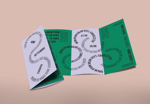 Layout dell'opuscolo di tipo curvo