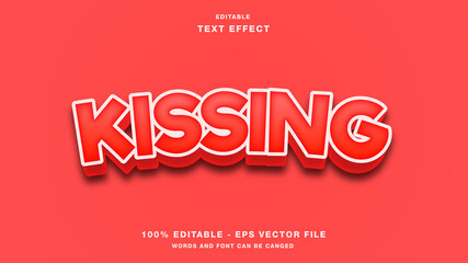 Kissing Text Effect Editable