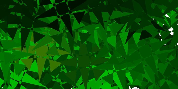 Dark Green, Yellow vector background with polygonal forms.