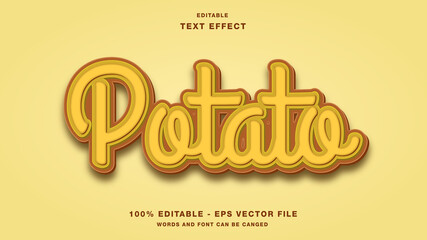 Potato Text Effect Editable