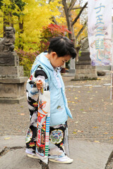 3歳男の子の七五三詣り