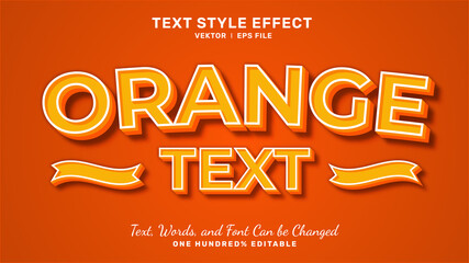 Orange Text Style Effect Fully Editable