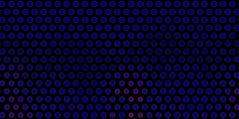 Dark Blue, Red vector texture with religion symbols.