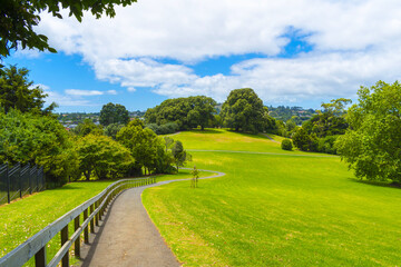 Fototapeta premium Landscape Scenery of Monte Cecilia Park Hillsborough, Auckland New Zealand