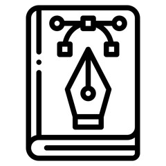 graphic  book line icon
