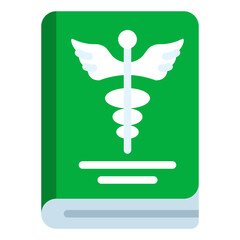 medical book flat icon