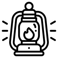 lantern line icon
